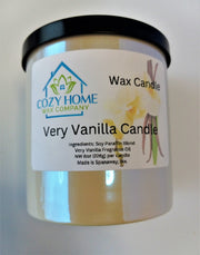 Very Vanilla Candle 8oz with lid and gift box